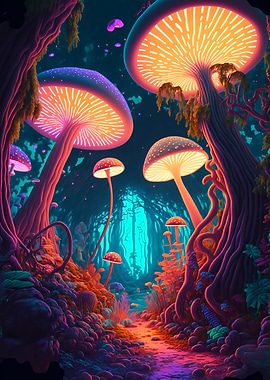 Psychedelic Mushroom Art