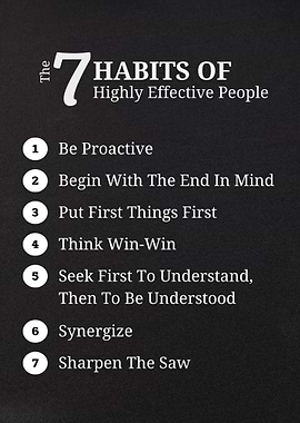 7 Habits Poster Black