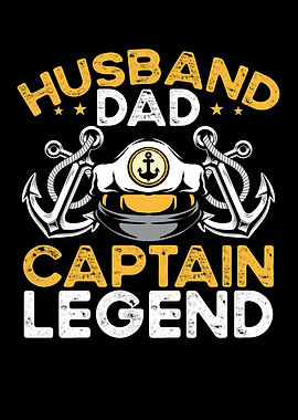 Husband dad captain legend