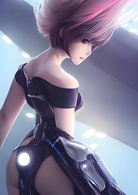 Anime Cyberpunk Style Girl