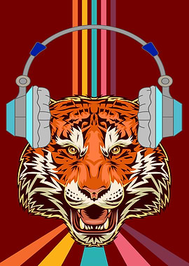 TIGER RED DJ HEADPHONES