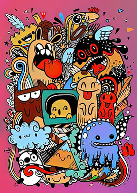 Monster Doodles Cartoons