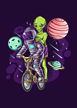 Astronauts and alien