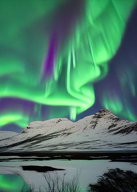 Beautiful green aurora