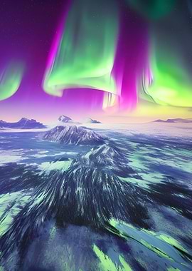 Aurora boerealis view