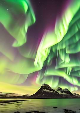 Green aurora borealis