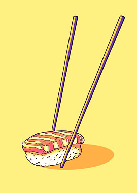 Sushi Food retro popart