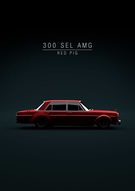 1971 300 SEL AMG Red Pig R