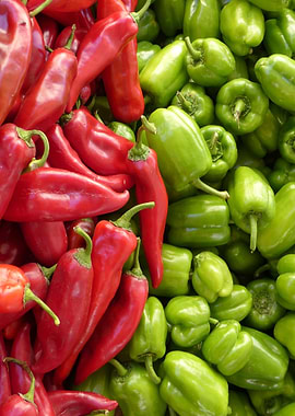pepper red and green