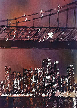 Manhattan skyline NYC art