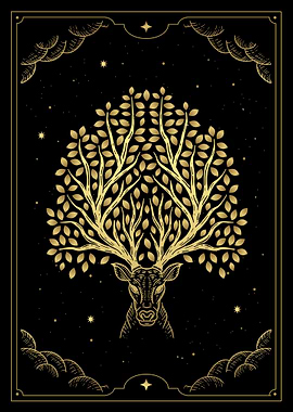 Tarot magical deer