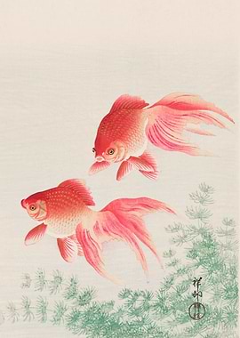 Ohara Koson Goldfish