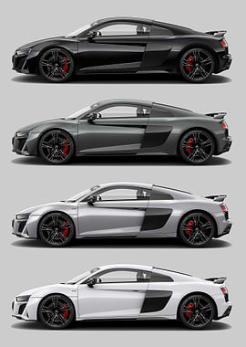 Audi R8 V10 dark white