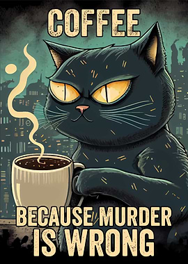 Coffee Cat Murder Is Wrong