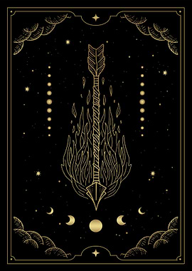 Tarot fire arrow moons