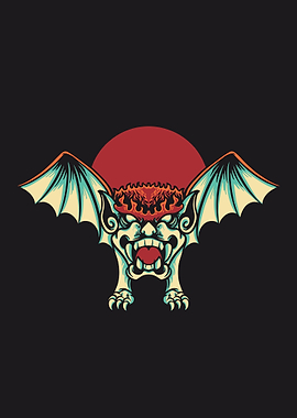 bat monster retro