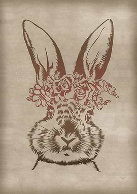 Floral crown rabbit