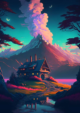 A house in chill landscape