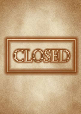 closed Sign vintage