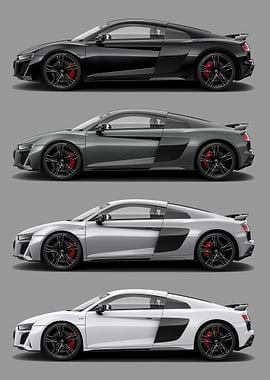 Audi R8 V10 light grey