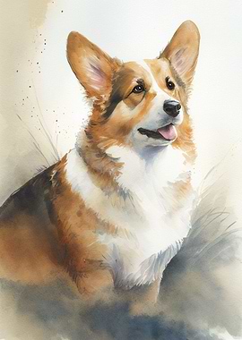 Corgi Watercolor