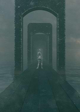 Ocean Pillar 3D Artwork