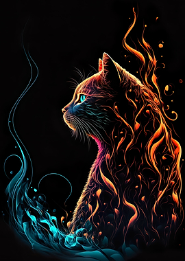 Cat Abstract