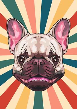 Cute Pug Dog 80s 90s Retro