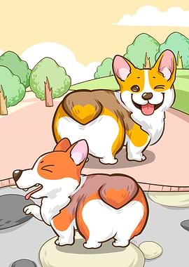 Cute Corgi Dogs