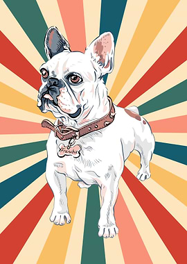 Cute Pug Dog 80s 90s Retro