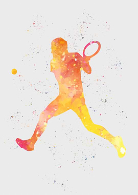 Tennis Player Painting