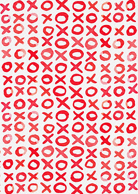 Xo xo pattern red