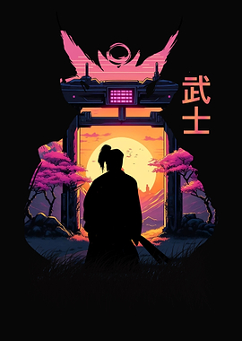 Shiluet samurai art