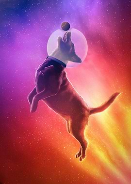 Chocolate Labrador fetch