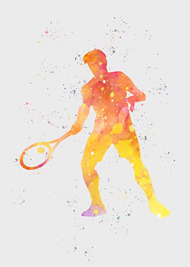 Tennis Player Painting