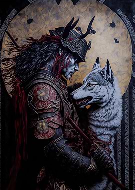 Japanese Samurai and Fox