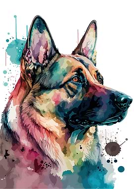 Shepherd Watercolor