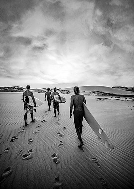 Surfers in Arabia