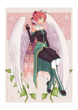 Fantasy girl with wings