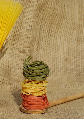 tagliatelle colorful