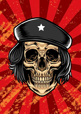 Che Guevara Skull Pop Art