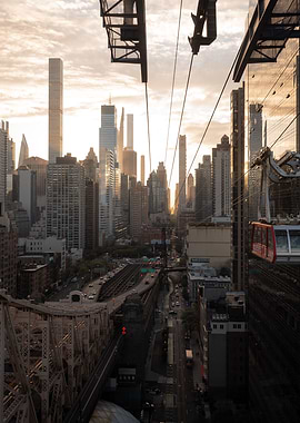 NYC Skyline Sunset View