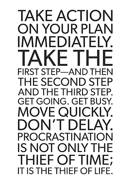 Take Action On Your Plan