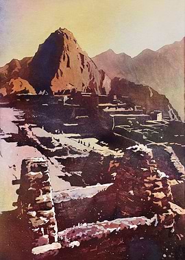 Machu Picchu Peru artwork