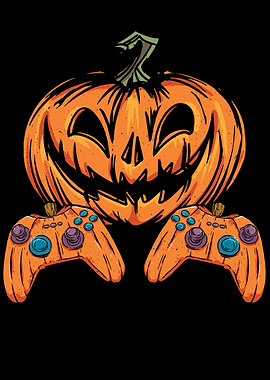 Gamer Halloween pumpkin