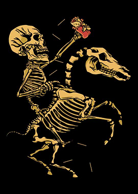 riding horse skeleton frie