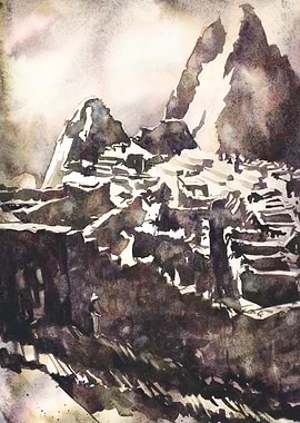 Machu Picchu Peru artwork