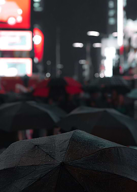 Sea of umbrellas in NYC