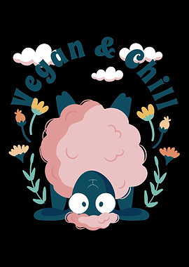 vegan and chill sheep yoga