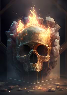 Burning Ice Skull